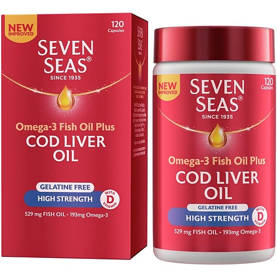 Seven Seas High Strength Pure Cod Liver Oil (Gelatine Free)