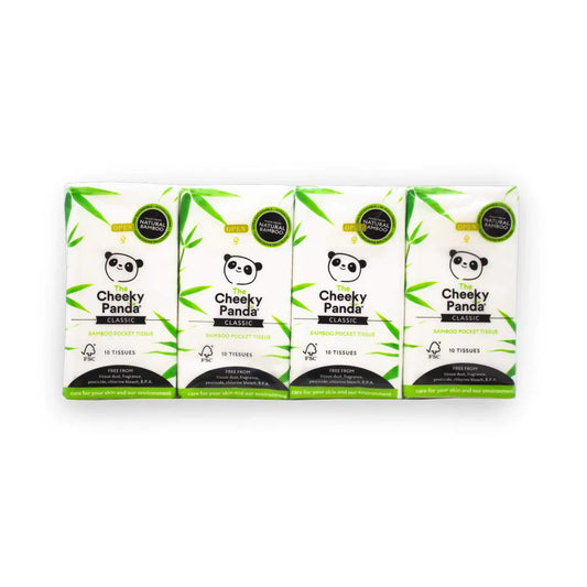 The Cheeky Panda 100% Bamboo Pocket Tissues 8 Pack