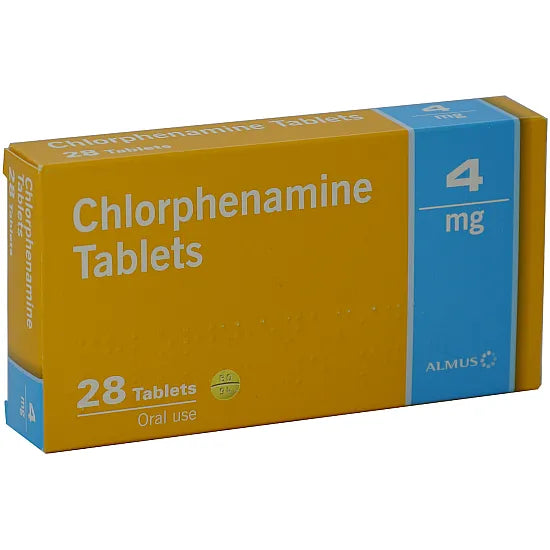 Chlorphenamine 4mg Hay Fever and Allergy Relief - 28 Tablets