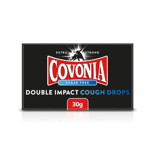 Covonia Double Impact Cough Drops - Strong Original Sugar Free - 30g