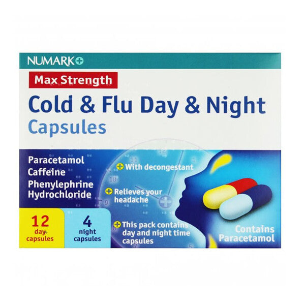 Numark Max Strength Cold & Flu Day & Night - 16 Capsules