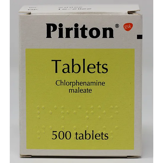 Piriton Hayfever Relief 4mg Tablets - 500 Tablets