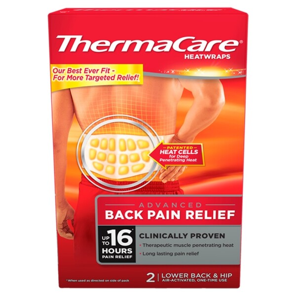 Thermacare Back Heatwraps - 2 Wraps