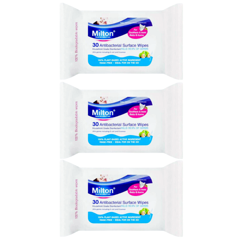 Milton Antibacterial Surface Wipes - 30 Wipes