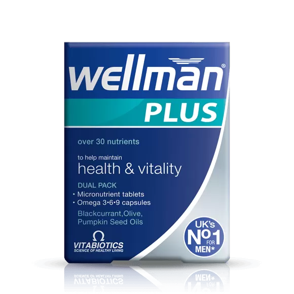 Vitabiotics Wellman plus Health & Vitality – 56 Tablets/Capsules