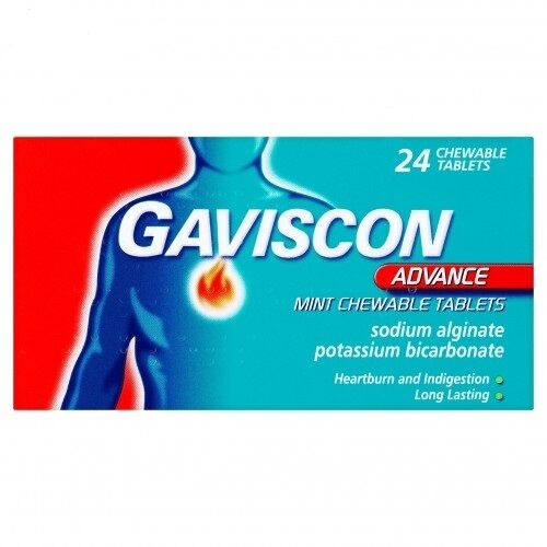 Gaviscon Advance Mint Chewable- 24 Tablets