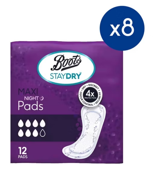 Staydry Maxi Night Liners for Moderate to Heavy Incontinence