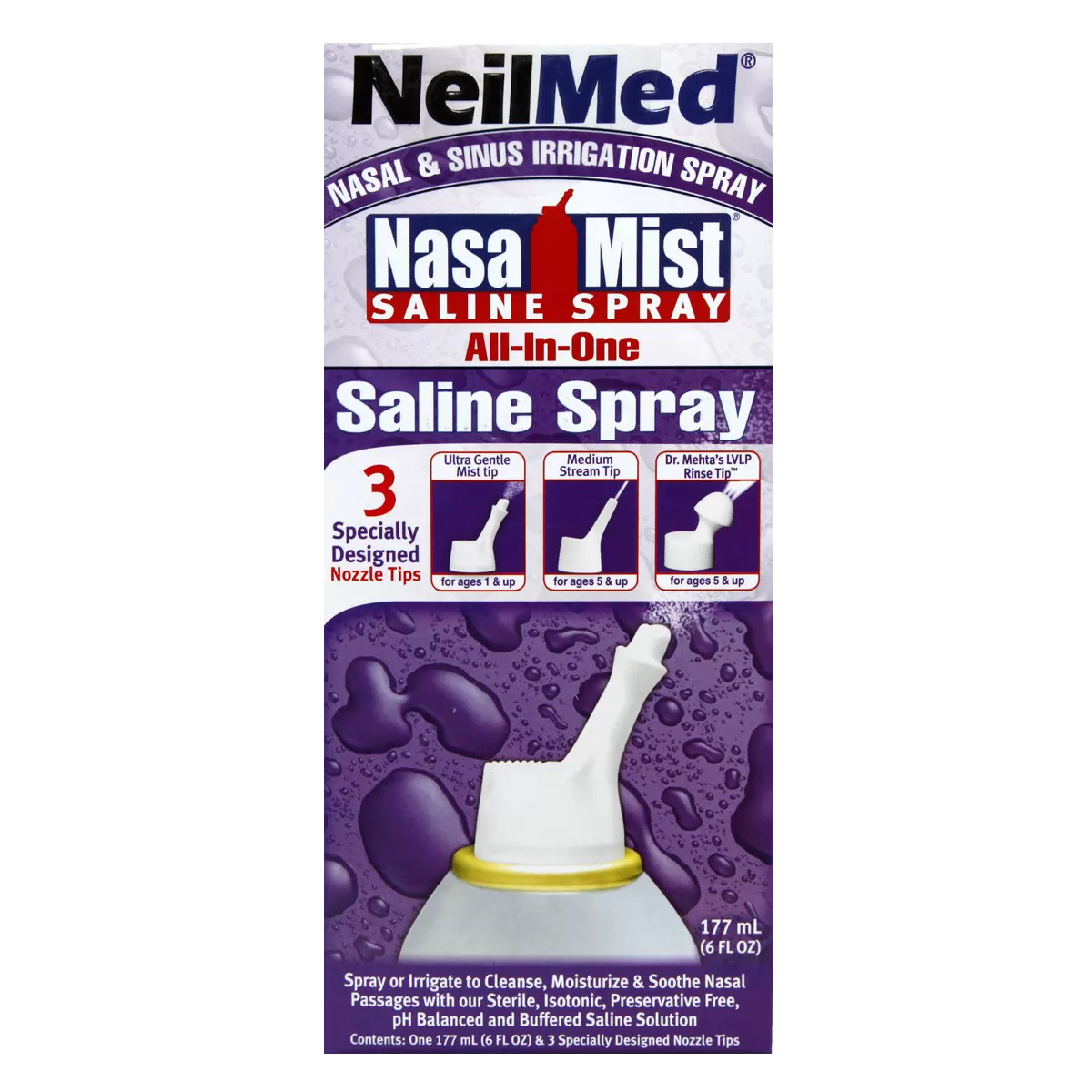 NeilMed Nasa Mist All In One Saline Spray- 177ml