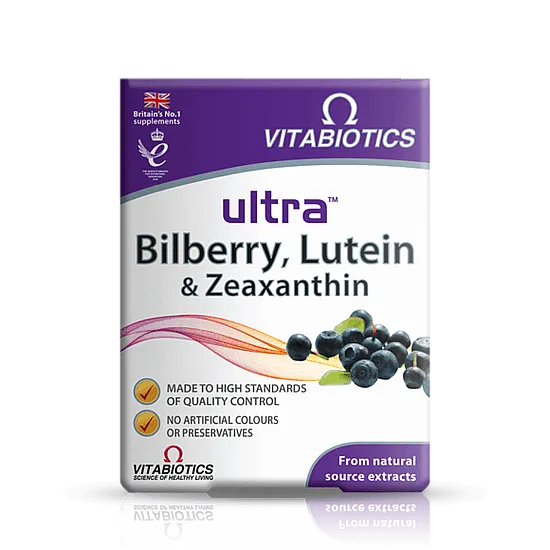 Vitabiotics Ultra Bilberry, Lutein & Zeaxanthin - 30 Tablets