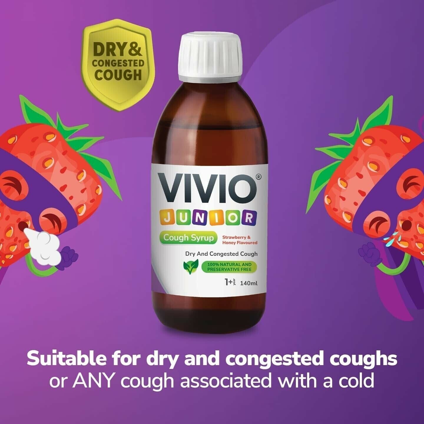 VIVIO Junior Cough Syrup Dry/Congested Cough