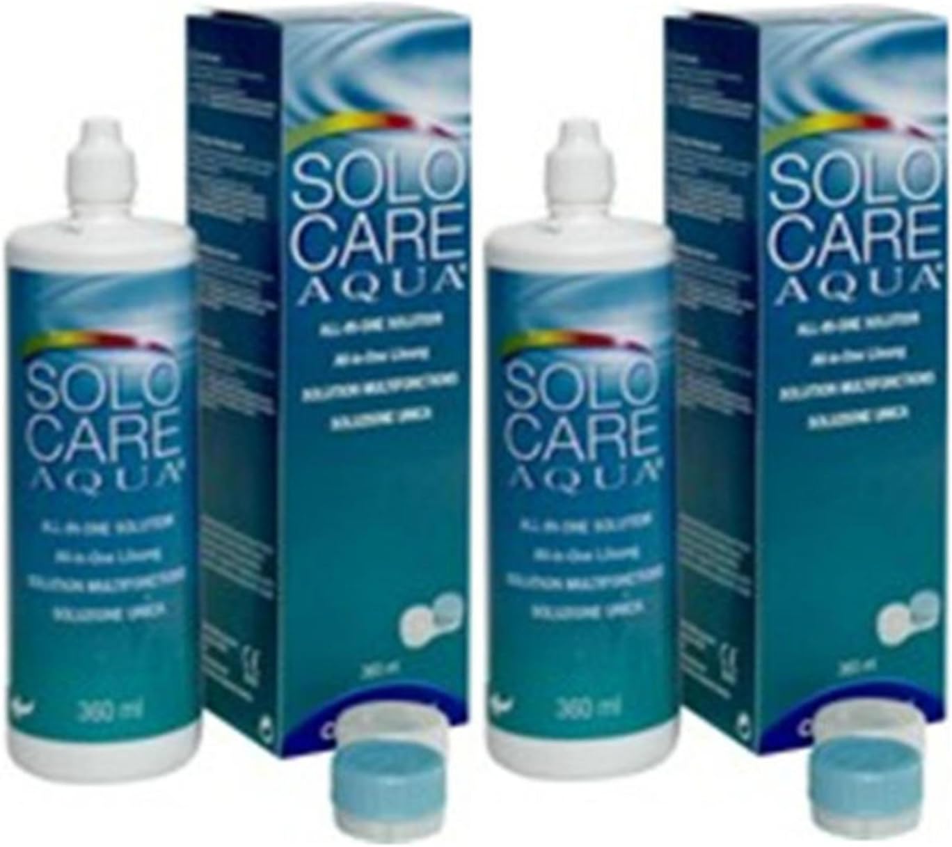 Solocare Aqua All-in-one Contact Lens Cleaning Solution 2x360ml