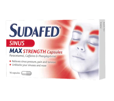 Sudafed Sinus Max Strength – 16 Capsules